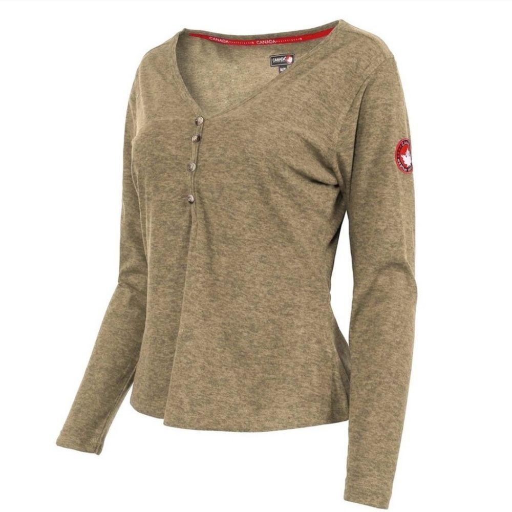Canada weather gear v neck long-sleeve